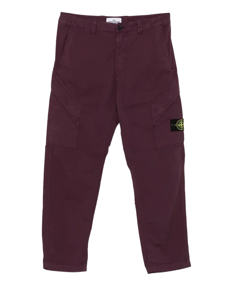 Stone Island 3100003 Supima® Cargohose mit aufgesetzten Taschen - Violett Violett