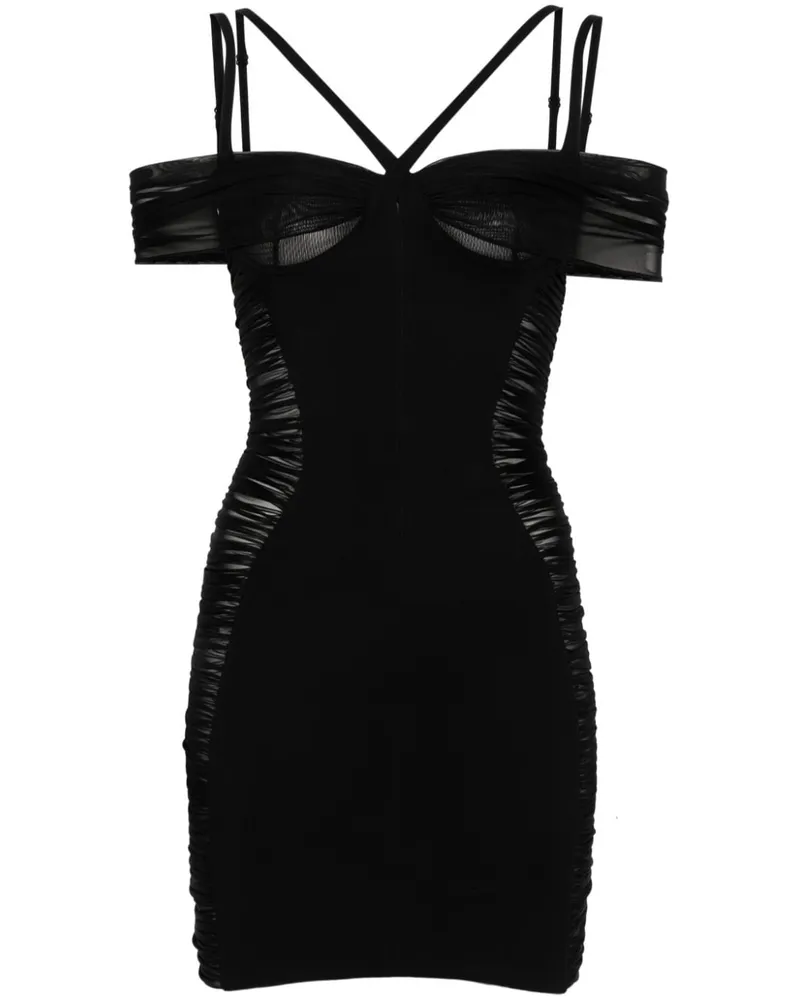 Thierry Mugler Korsett-Kleid mit mehreren Trägern - Schwarz Schwarz