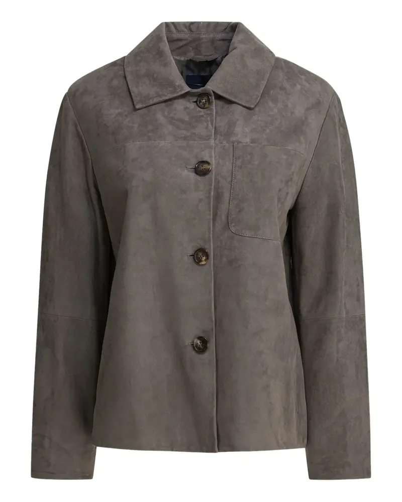 Max Mara Jacke aus Wildleder - Grau Grau
