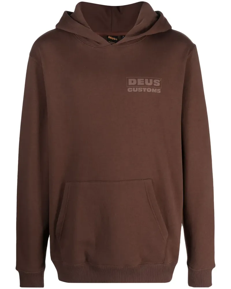 Deus Ex Machina Barret Hoodie mit Logo-Print - Braun Braun