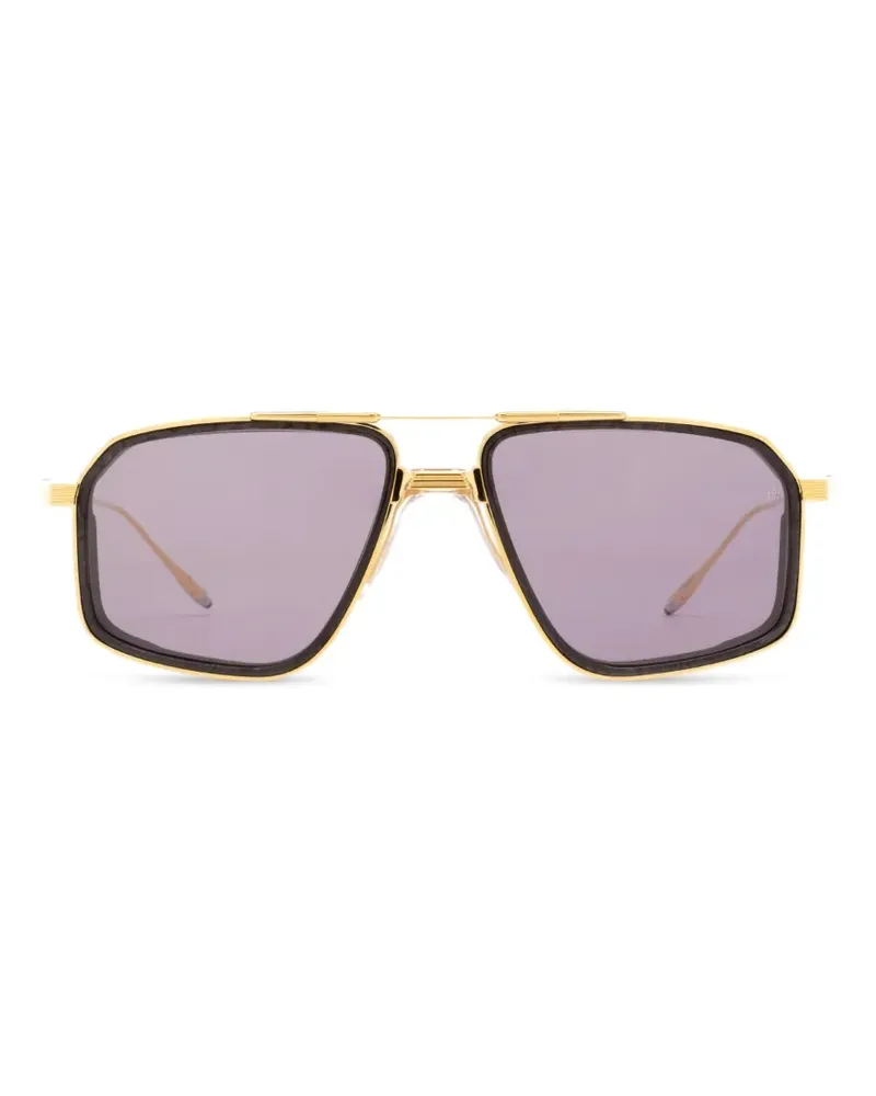 Jacques Marie Mage Jagger Sonnenbrille mit geometrischem Gestell - Gold Gold