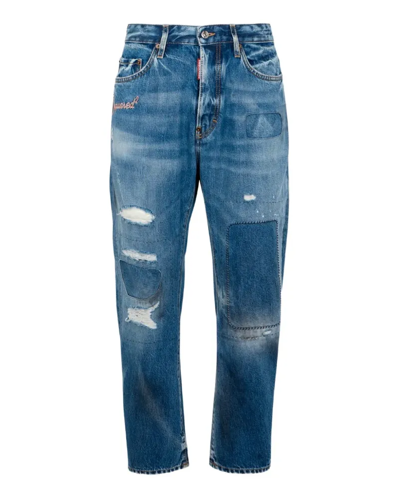 Dsquared2 Bro Jeans im Worker-Wash-Style - Blau Blau