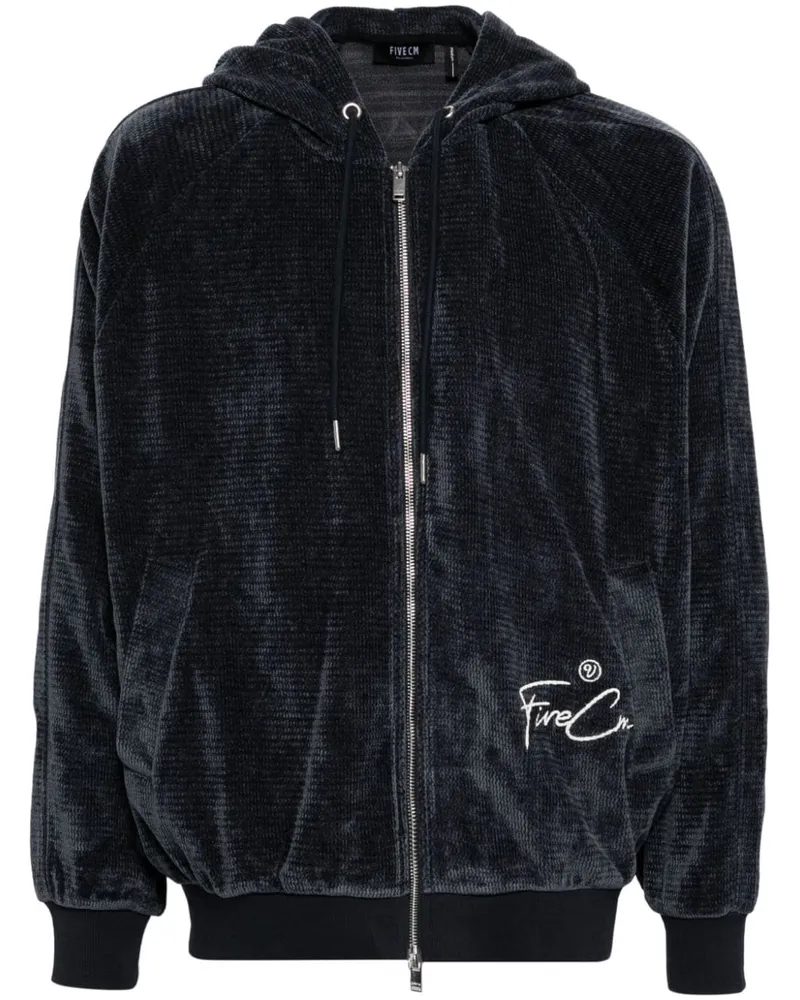 FIVE CM Langärmelige Jacke aus Chenille Blau