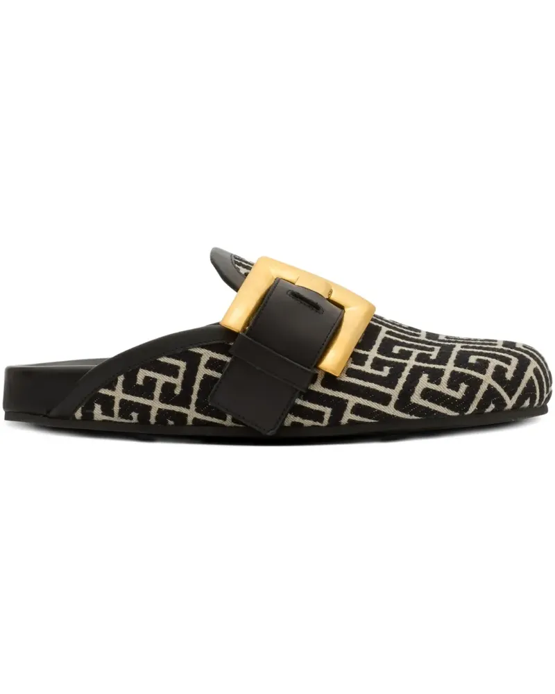 Balmain Anthem Slipper - Schwarz Schwarz