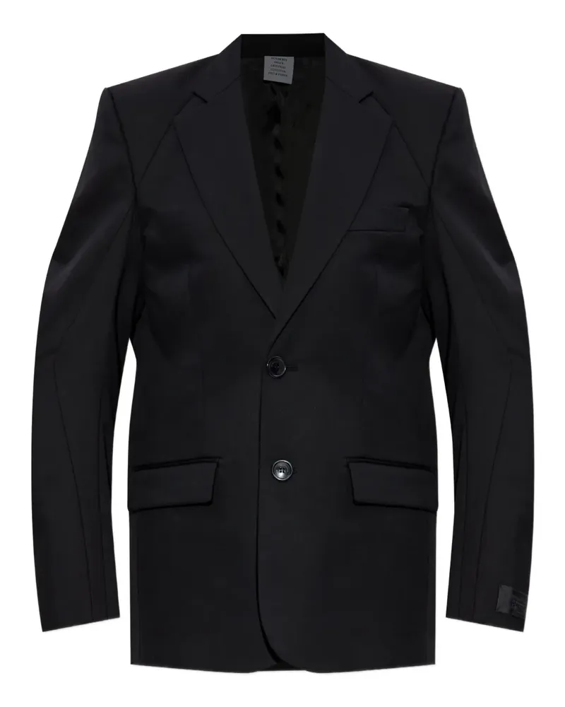 VETEMENTS Blazer mit Schulterpolstern - Schwarz Schwarz