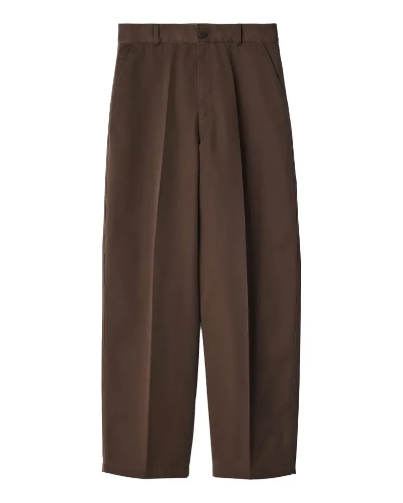 Christophe Lemaire Barrel Hose aus Polycotton-Twill - Braun Braun