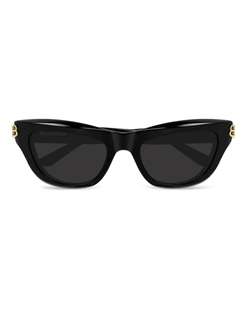 Balenciaga Cat-Eye-Sonnenbrille mit Logo - Schwarz Schwarz