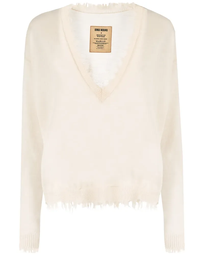 Uma Wang Kaschmirpullover mit V-Ausschnitt - Nude Nude