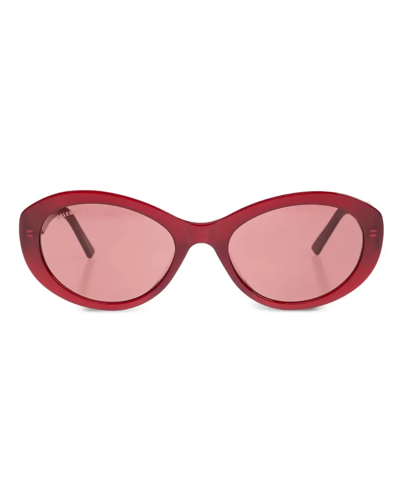 Balenciaga Sonnenbrille mit ovalem Gestell - Rot Rot