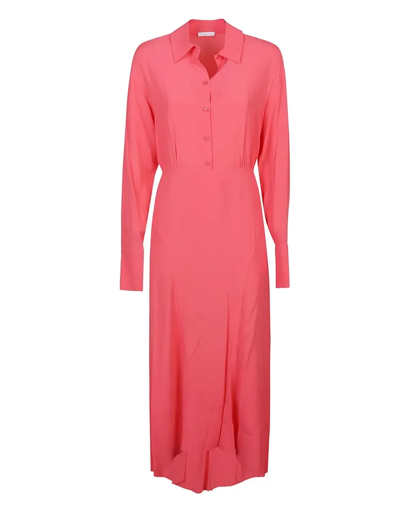 Patrizia Pepe collar-detail midi dress - Rosa Rosa