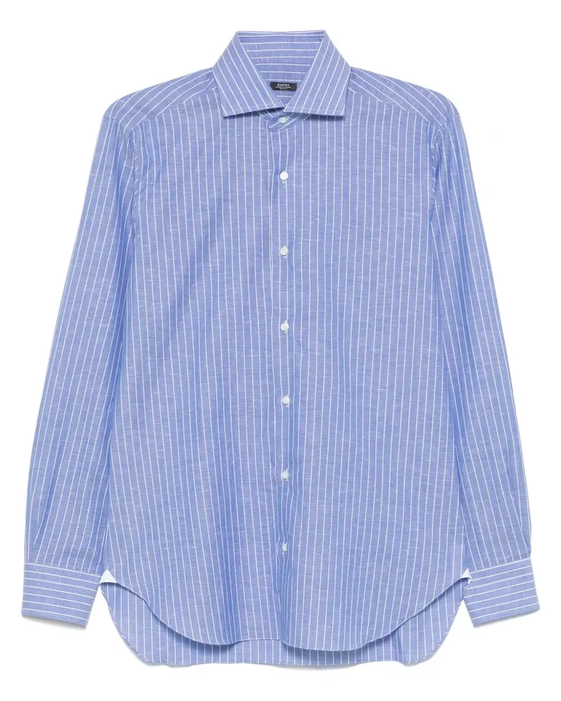BARBA Gestreiftes Hemd - Blau Blau