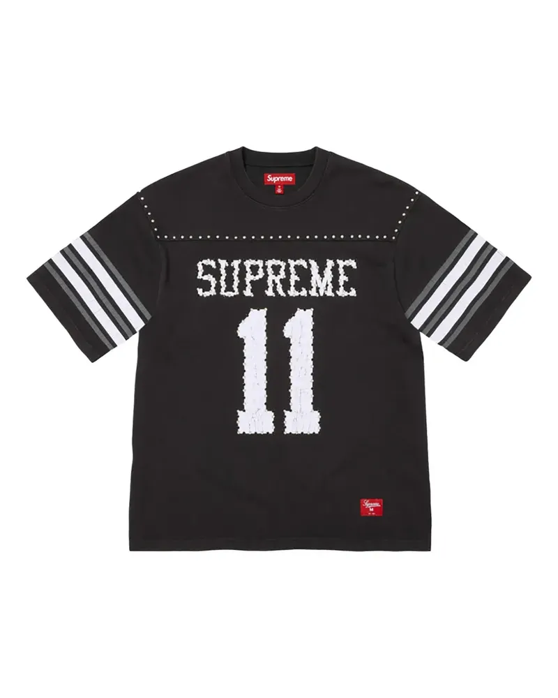 Supreme Being Football-T-Shirt mit Nieten - Schwarz Schwarz
