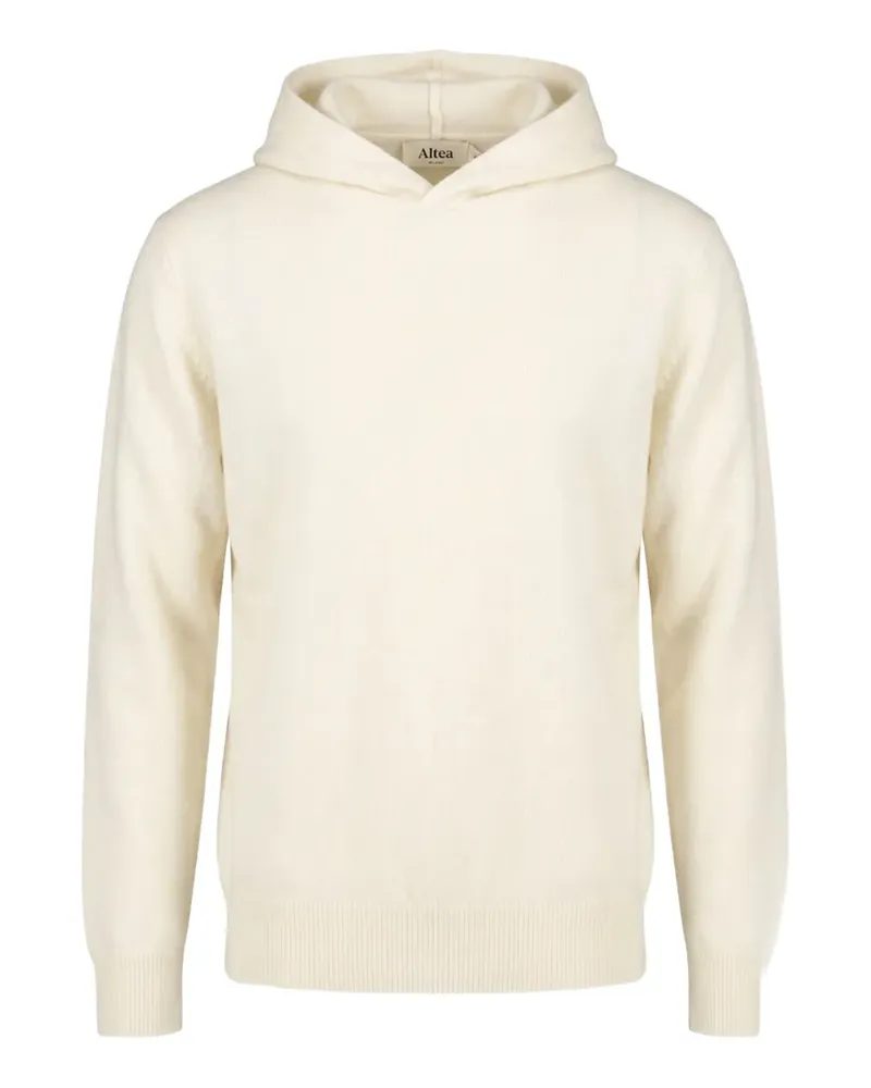 Altea Fein gestrickter Hoodie - Weiß Weiß