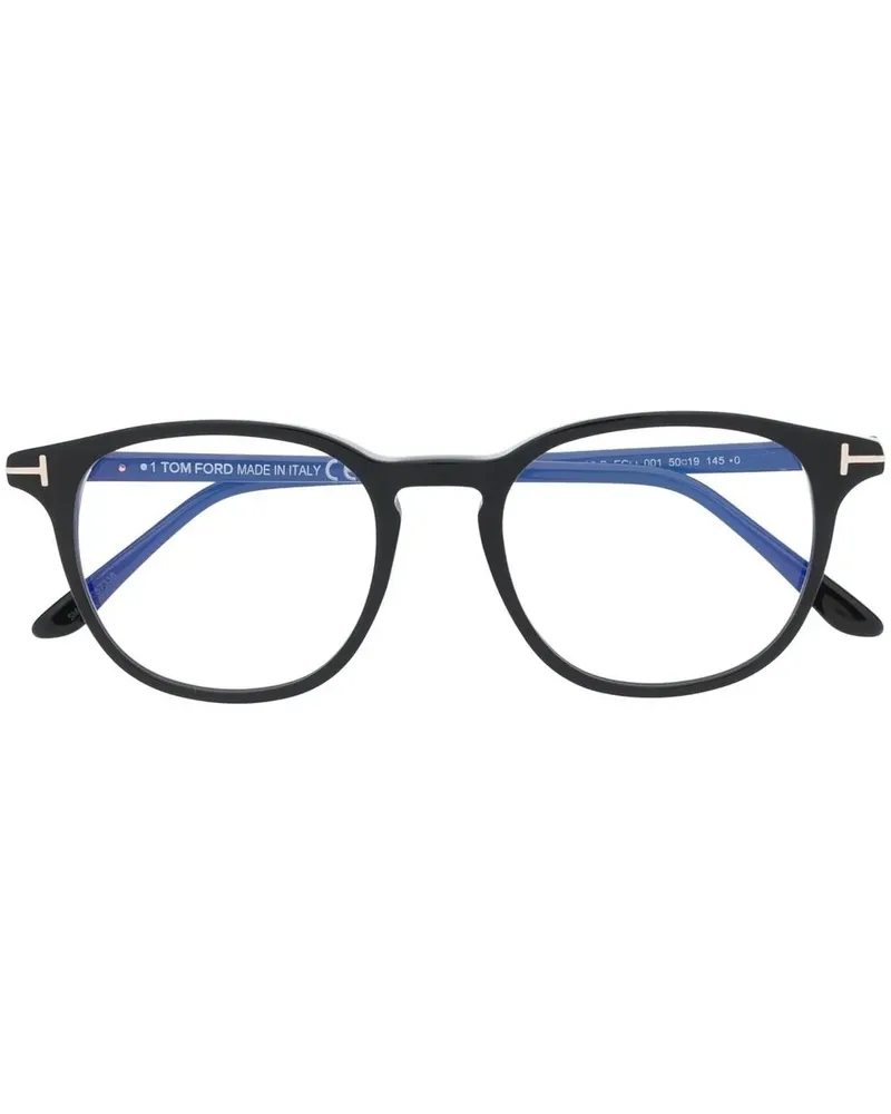 Tom Ford Brille mit rundem Gestell - Schwarz Schwarz