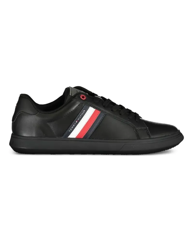 Tommy Hilfiger side-stripe lace-up sneakers - Schwarz Schwarz