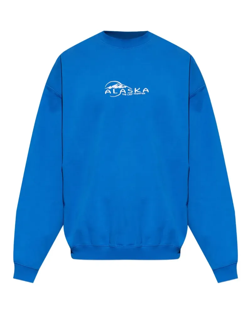 VETEMENTS Sweatshirt mit Slogan-Stickerei - Blau Blau