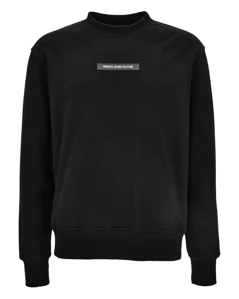 Versace Jeans Sweatshirt mit Logo-Stickerei - Schwarz Schwarz