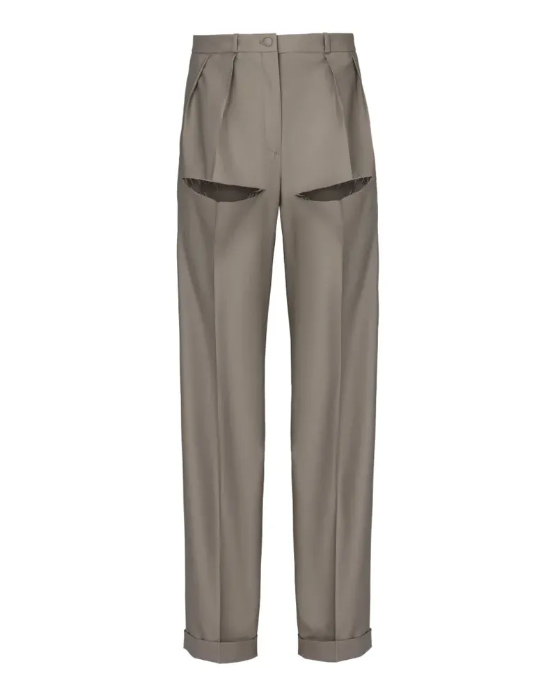 ALMAZ Classic Bundfaltenhose mit Cut-Out - Grau Grau
