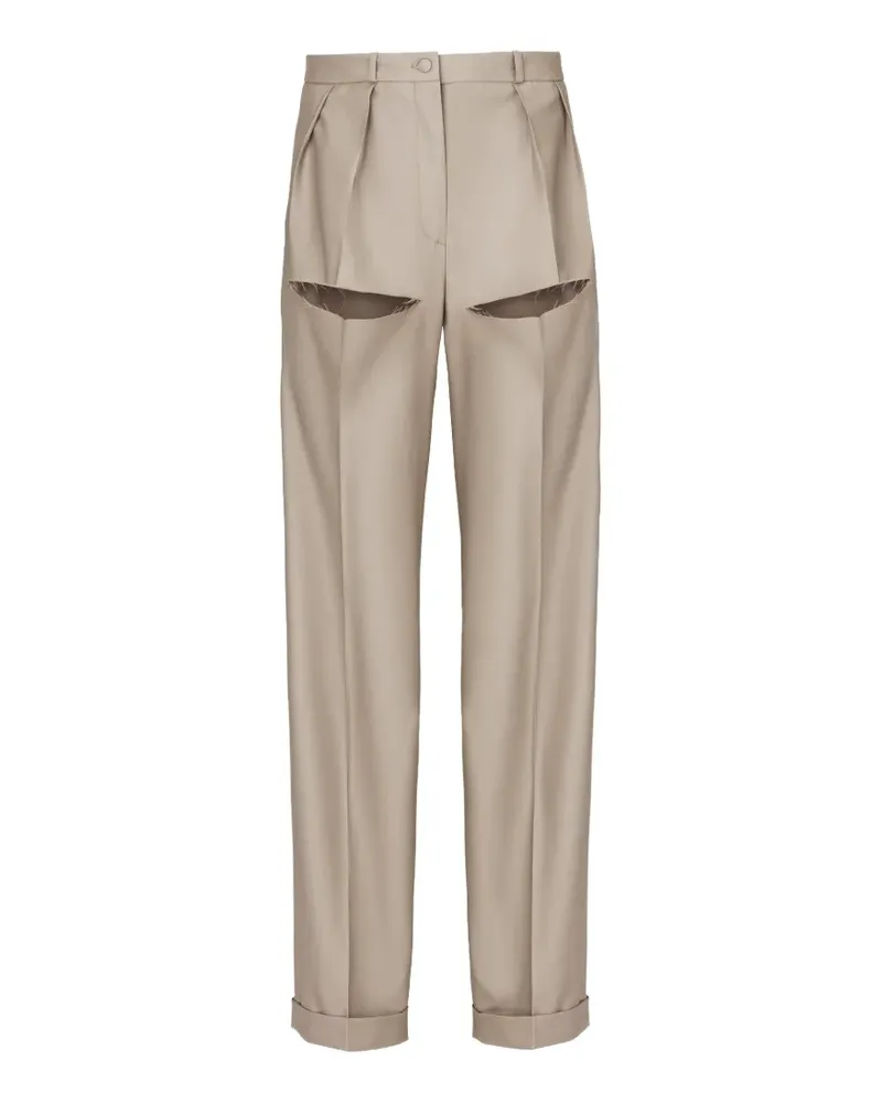 ALMAZ Classic Bundfaltenhose mit Cut-Out - Grau Grau