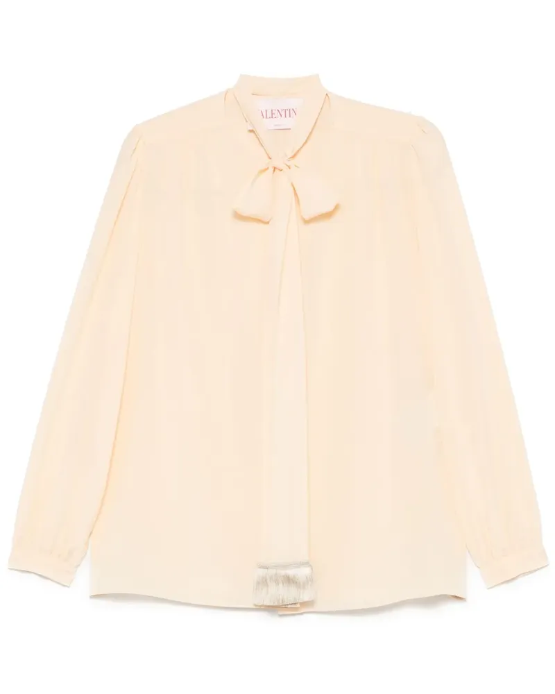 Valentino Garavani Hemd mit appliziertem Schal - Nude Nude