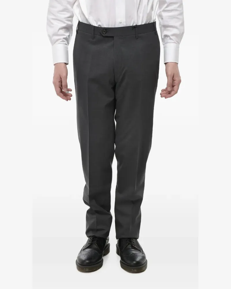 Corneliani belt-loop virgin-wool trousers - Grau Grau