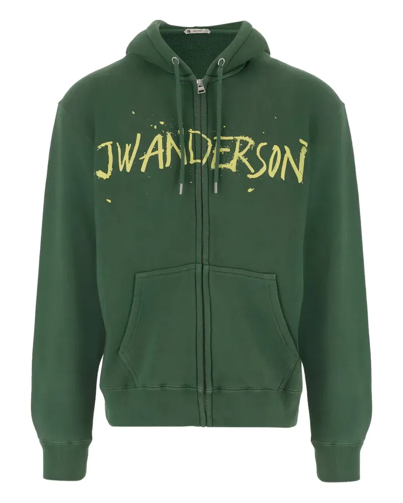 J.W.Anderson Hoodie mit Logo-Print - Grün Grün