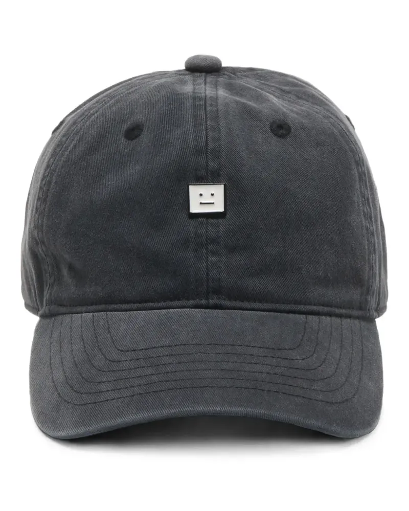 Acne Studios Face Baseballkappe mit Nieten - Schwarz Schwarz