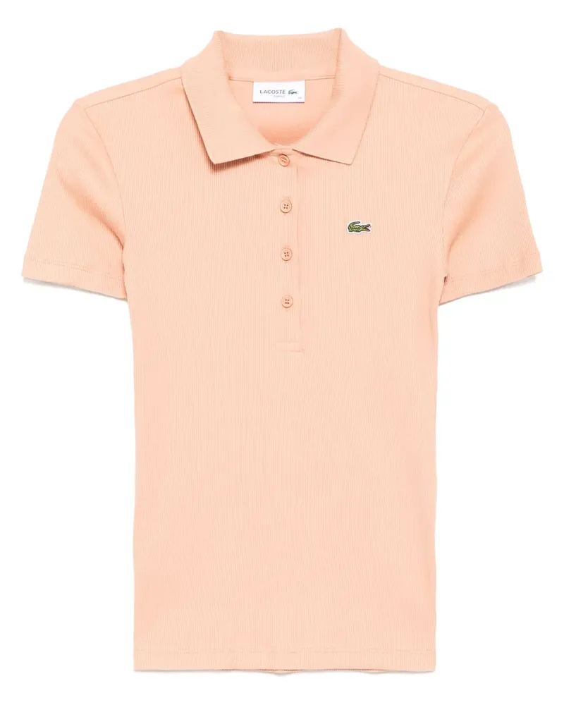 Lacoste Geripptes Poloshirt - Nude Nude