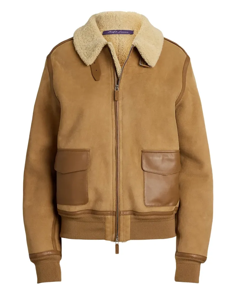 Ralph Lauren Bomberjacke mit Shearling-Kragen - Nude Nude