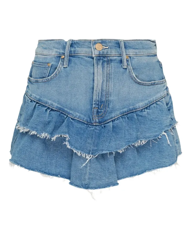 Mother Ruffle My Feathers denim mini skirt - Blau Blau