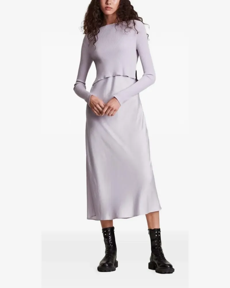 AllSaints Kleid mit V-Ausschnitt - Violett Violett