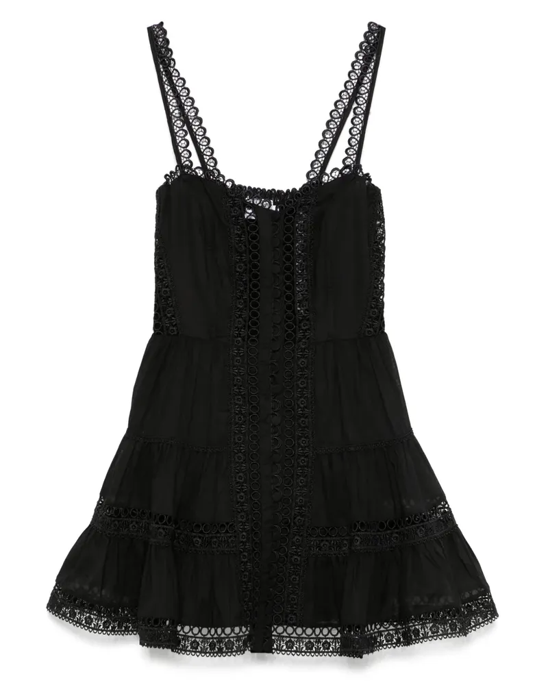 Charo Ruiz Lenora Minikleid - Schwarz Schwarz