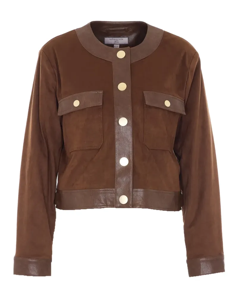 Urbancode Kragenlose Jacke - Braun Braun