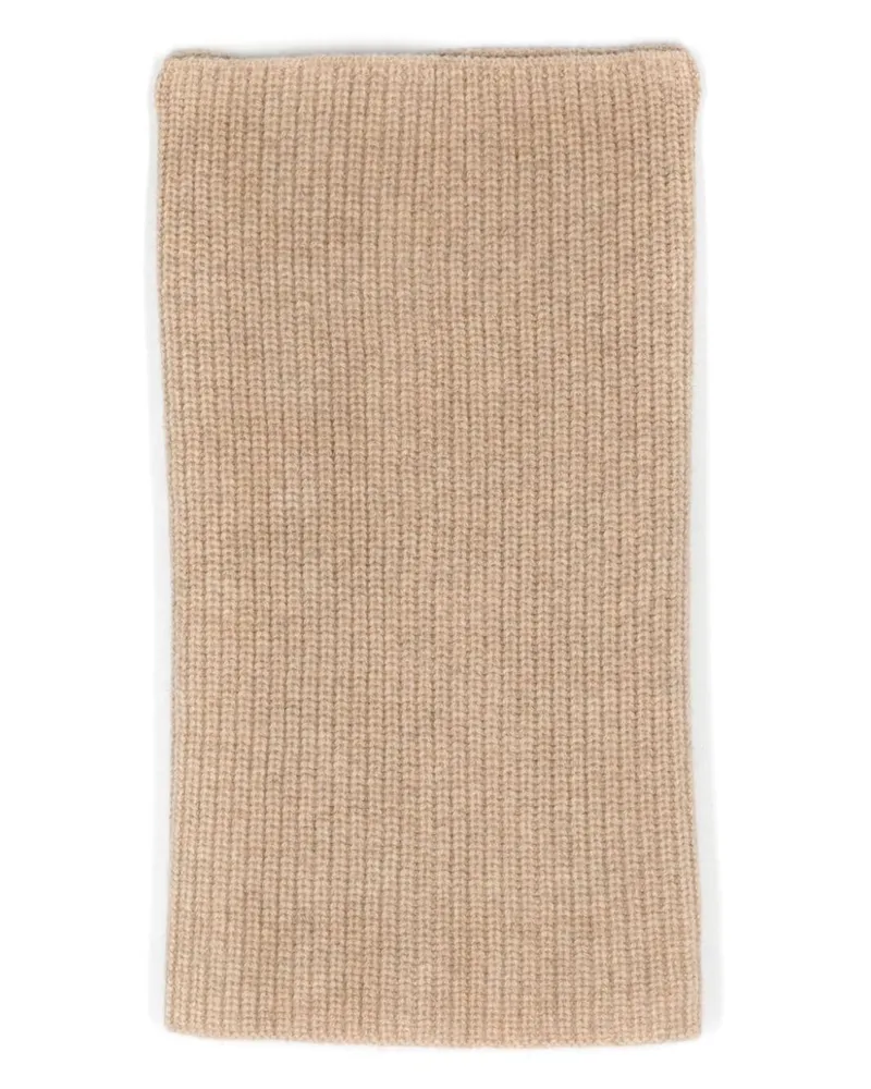 Christophe Lemaire Rundschal aus geripptem Strick - Nude Nude