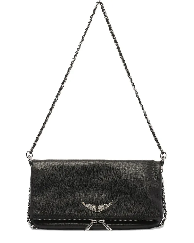 Zadig & Voltaire Rock Umhängetasche mit Kettenriemen - Schwarz Schwarz