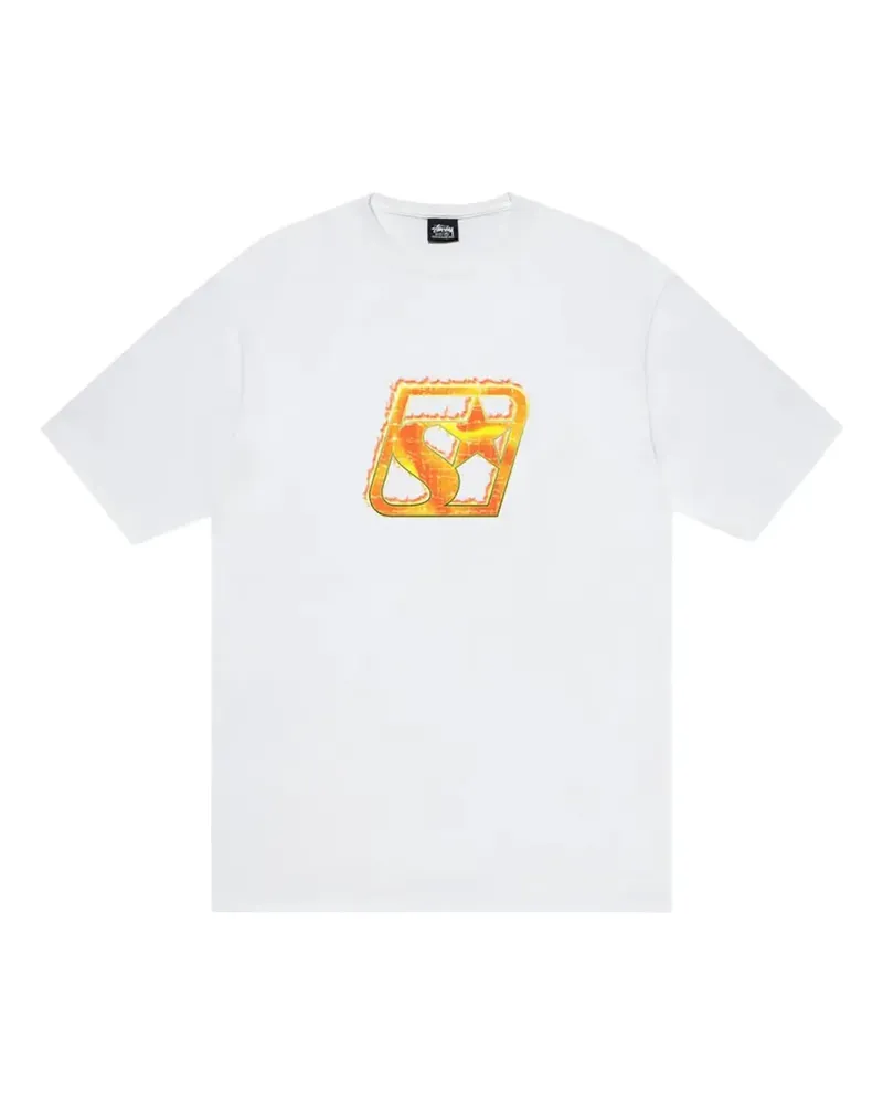 Stüssy T-Shirt mit Grafik - Weiß Weiß