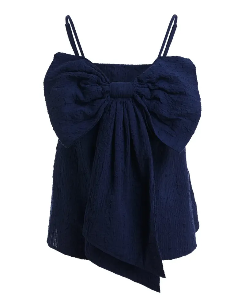 Essentiel bow-detail blouse - Blau Blau