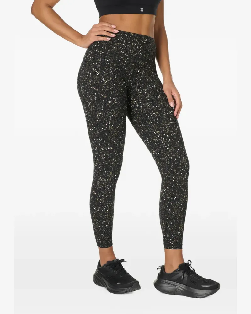 Sweaty Betty Power Gym Leggings mit Print - Schwarz Schwarz