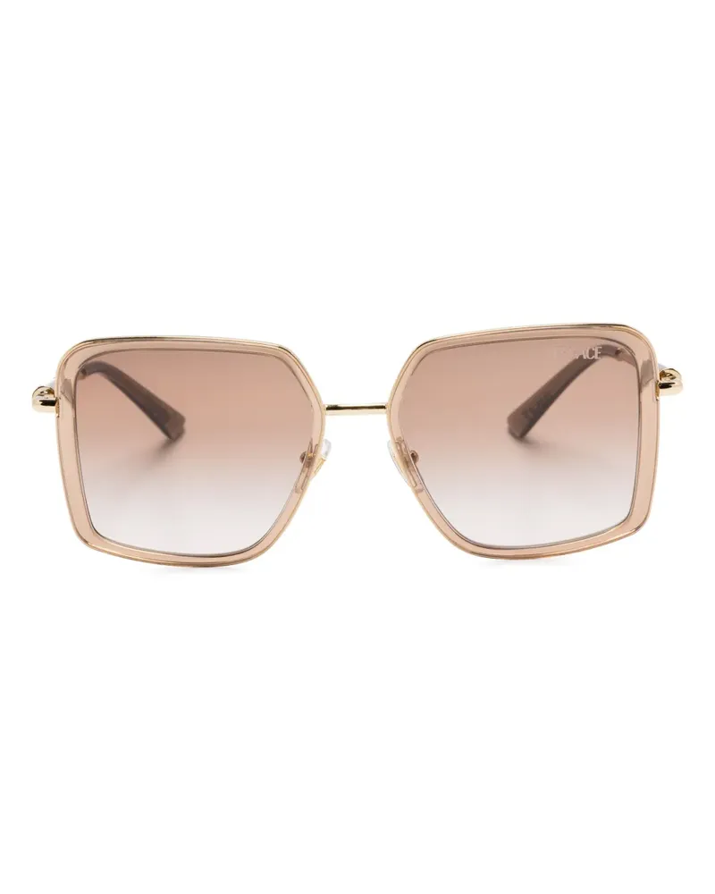Versace Eckige Medusa Roller Sonnenbrille - Braun Braun