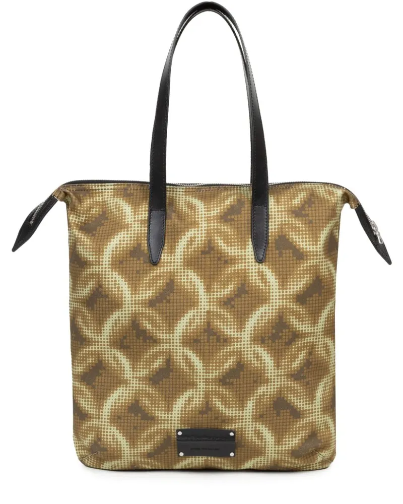 Dries van Noten Shopper mit Ketten-Print Braun