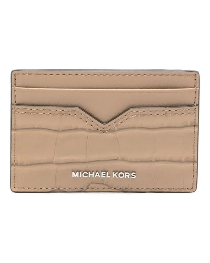 Michael Kors Kartenetui mit Kroko-Optik - Braun Braun