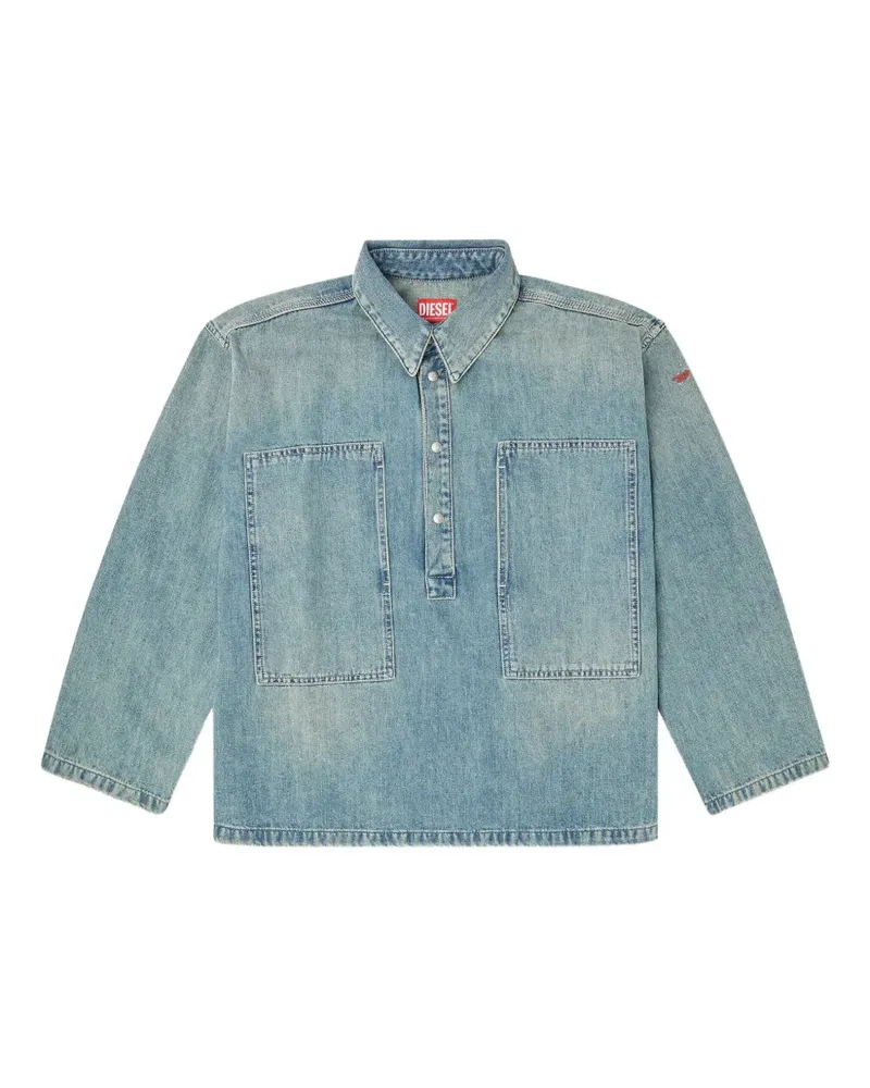 Diesel Jeanshemd mit Taschendetail - Blau Blau