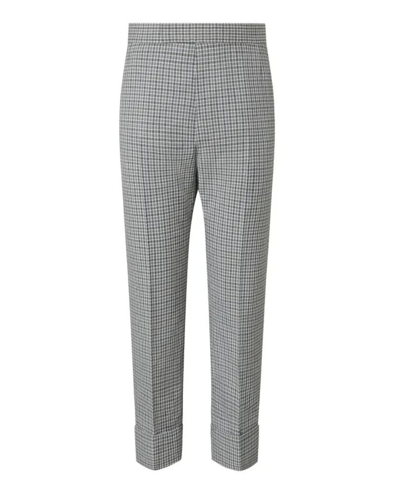 Thom Browne Karierte Hose aus Piqué mit Ziernähten - Grau Grau