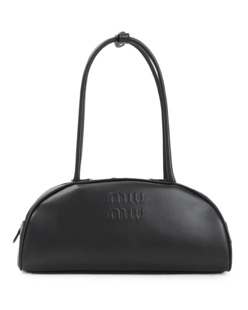 Miu Miu Beau Schultertasche mit Logo-Prägung - Schwarz Schwarz