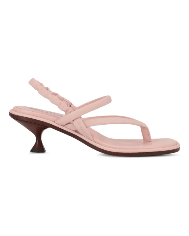 TOD'S Kitten-Heel-Sandalen mit gerafften Riemen - Rosa Rosa
