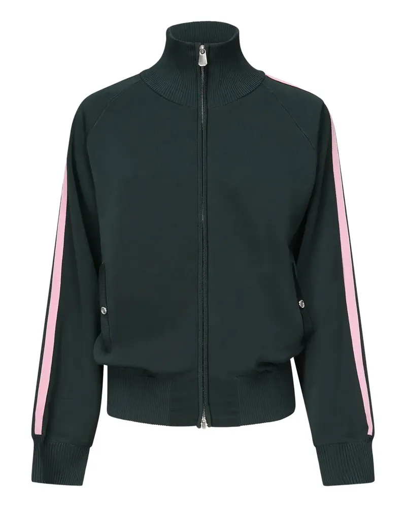 Pinko Sweatshirtjacke mit Streifendetail - Grün Grün