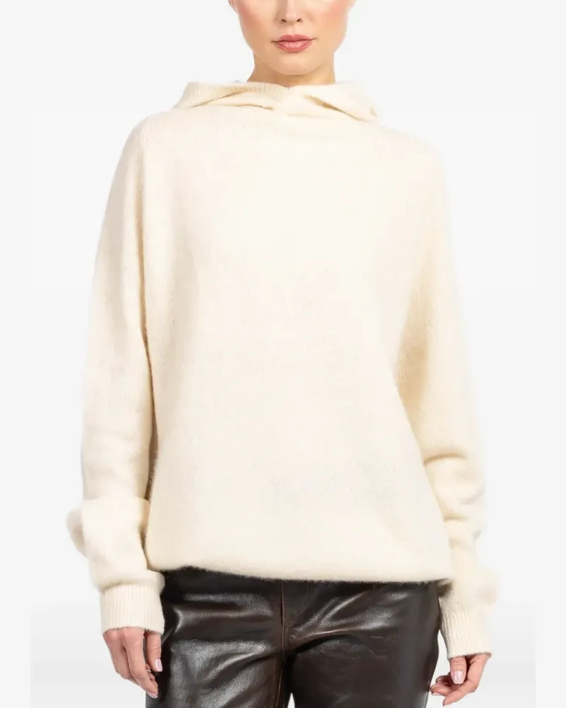 Frenckenberger knitted hoodie - Weiß Weiß