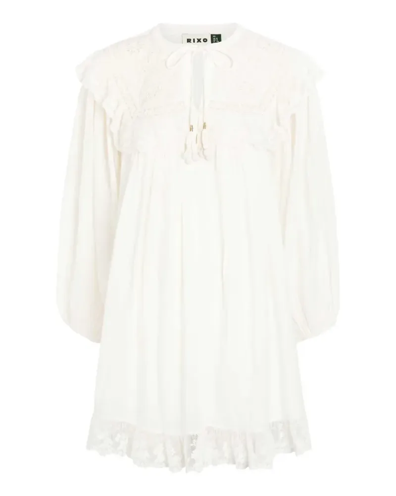 RIXO Inez cotton mini dress - Weiß Weiß