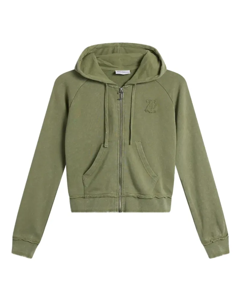 Juicy Couture Fleece-Hoodie mit Logo-Applikation - Grün Grün