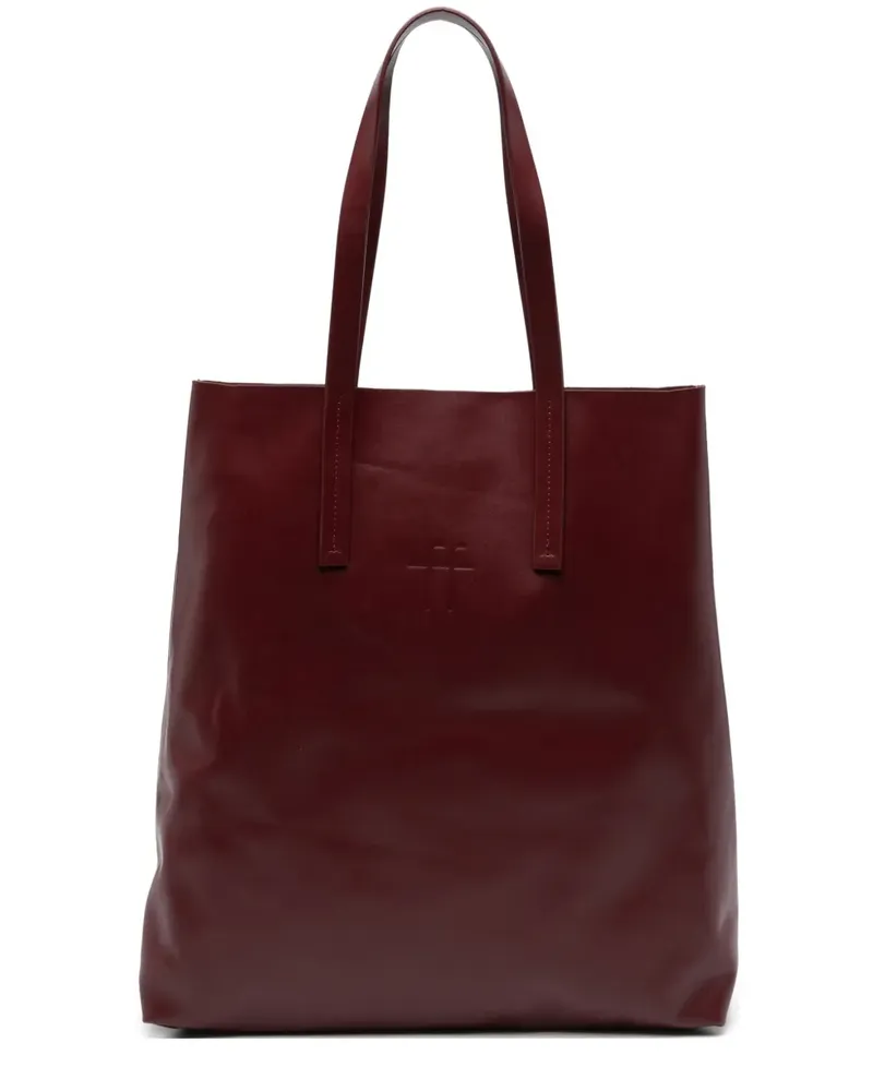 forte_forte embossed leather tote bag - Rot Rot